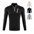 Male Golf Autumn Winter Clothes Stand Collar Long Sleeve T shirt Windproof Warm Suit YF213 white XXL