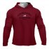 Male Hoodie with Letters Printed Long Sleeves Top Leisure Pullover Slim Sports Wear Red wine XL