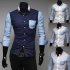 Male Leisure Shirt Long Sleeves and Turn Down Collar Top Single breasted Cardigan white L