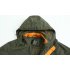 Male Long Sleeves Zippered Sports Wear Casual Hooded Cardigan Outwear Cycling Skiing  ArmyGreen XXL