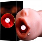 Male Masturbator Cup Double-end Male Sex Toys With 3D Realistic Textured Pocket Pussy Tight Anus Sex Stroker TPE Sex Doll Adult Toy For Male Men Big mouth