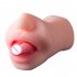 Male Masturbator Cup Double end Male Sex Toys With 3D Realistic Textured Pocket Pussy Tight Anus Sex Stroker TPE Sex Doll Adult Toy For Male Men Big mouth