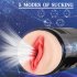 Male Masturbator Cup Suction Vibrating Electric Pocket Pussy Masturbation Device Blowjob Sex Toys for Men Black