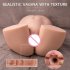 Male Masturbator Doll Sucking Vibrating Butt Masturbator Realistic Butt Pussy Anal Adult Sex Toys Grey