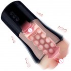 Male Masturbators Big Cup, Masturbation Cup With Large Particles, High Frequency Vibration, Realistic Appearance Textured Vagina For Adult Men black