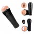 Male Masturbators With 3D Realistic Textured Pocket Pussy Tight Anus Sex Stroker Sex Doll Adult Toy For Male Men Vertical pattern airplane cup