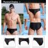 Male Professional Breathable Swim Briefs Quick dry Swimming Trunks Comfortable Swim Wear Gift black M