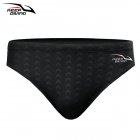 Male Professional Breathable Swim Briefs Quick dry Swimming Trunks Comfortable Swim Wear Gift black M