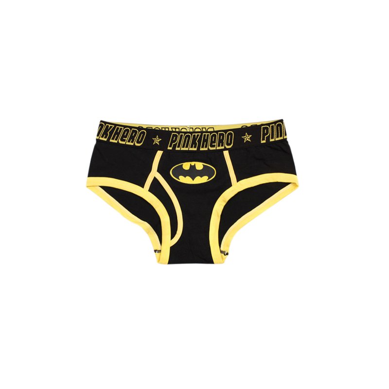 Male Sexy Home Cartoon Printing Boxer Shorts Breathable Casual Lingerie Briefs Gift Black Batman briefs_XXL
