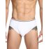 Male Sexy Underwear Cotton Briefs Breathable Casual Lingerie Briefs Gift white L