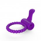 Male Soft Silicone Vibrating Cock Ring Delayed Ejaculation Cock Sex Toys Dick Penis Ring For Couples Purple
