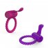Male Soft Silicone Vibrating Cock Ring Delayed Ejaculation Cock Sex Toys Dick Penis Ring For Couples Purple