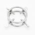 Male Stainless Steel Chastity Ring Penis Lock Restraints Torture Toy for BDSM Couples 45mm