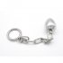 Male Stainless steel Chain Anal Plug With Scrotal Ring Heavy Restraints 45mm 45mm