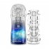 Male Transparent Masturbation Cup Removable Adjustable Tightness Length Masturbation Device Adults Sex Toys Red