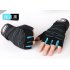 Man Anti Skid Half Finger Gloves Comfortable Breathable Sports Gloves for Outdoor Sports Cycling Weightlifting black with red XL