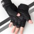 Man Anti Skid Half Finger Gloves Comfortable Breathable Sports Gloves for Outdoor Sports Cycling Weightlifting black M