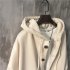 Man Fashion Autumn And Winter Warm Loose Hooded Sweater Coat Tops 563 Apricot  Spring  XL