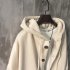 Man Fashion Autumn And Winter Warm Loose Hooded Sweater Coat Tops 563 apricot  winter plus velvet  XL