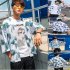 Man Floral Retro Trend Casual Loose Beach Couple Short sleeved Fashion Shirt Army Green XL