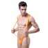 Man One piece Swimsuit One piece Garment Temptation T back V style Lingerie Orange free size