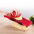 Mandoline Food Slicer  Stainless Steel Veggie Chopper  6 Modes Safe Mandoline With 1 Parer Adjustable Vegetable Slicer  For Kitchen Grown ups Beginners red