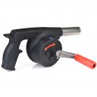 Manual Blower for Outdoor Barbecue Grill Fire Cranked  Picnic Camping BBQ Tool black
