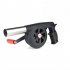 Manual Blower for Outdoor Barbecue Grill Fire Cranked  Picnic Camping BBQ Tool black