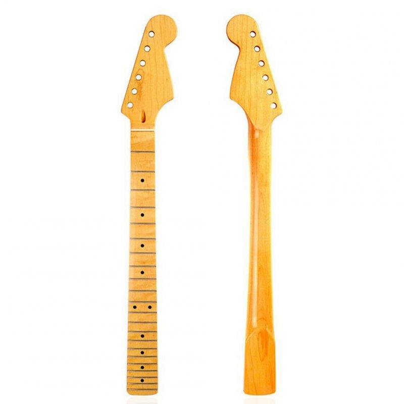 Maple Electric Guitar Neck DIY for ST Strat Stratocaster Without Dorsal Midline yellow