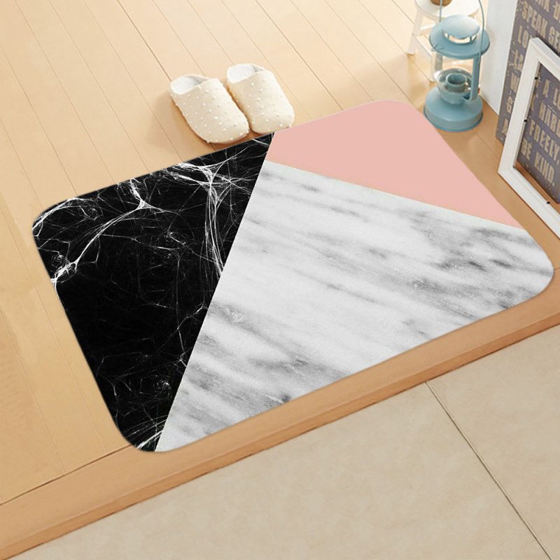 Marble Pattern Flannel Door Mat Floor Mat Rugs Non-slip Doormats for Outdoor Bathroom Kitchen Carpets 40*60cm