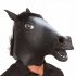 Mask Cosplay Masquerade Funny Halloween Mask Wig Black horse head