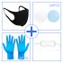Mask   Filter   Goggles   Disposable Gloves Set Anti acteria Dustproof Protective Cover L Mask   gasket   10   goggles   1   gloves   20
