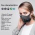 Masks PM2 5 Anti electrical Powder Air Purification Masks Adjustable Floating Pollution valve For Unisex