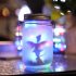 Mason Jar Solar Lamp With 2V80MAH Solar Panel IP65 Waterproof Hanging Light Outdoor Christmas Wedding Birthday Party Garden Decor color frosted