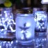 Mason Jar Solar Lamp With 2V80MAH Solar Panel IP65 Waterproof Hanging Light Outdoor Christmas Wedding Birthday Party Garden Decor color frosted