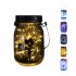 Mason Jar Solar Lamp With 2V80MAH Solar Panel IP65 Waterproof Hanging Light Outdoor Christmas Wedding Birthday Party Garden Decor color frosted