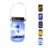 Mason Jar Solar Lamp With 2V80MAH Solar Panel IP65 Waterproof Hanging Light Outdoor Christmas Wedding Birthday Party Garden Decor color frosted