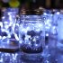 Mason Jar Solar Lamp With 2V80MAH Solar Panel IP65 Waterproof Hanging Light Outdoor Christmas Wedding Birthday Party Garden Decor color frosted