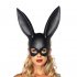 Masquerade Rabbit Ears Mask For Women Half Face Cosplay Mask Halloween Props Party Performance Supplies Bright white One size