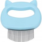 Massaging Shell  Comb For Cat Dog Cleaning Brush Hair Removal Shedding Cleaning Comb Light blue