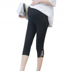 Maternity Leggings Modal Lace Adjustable Spring Summer Pregnant Women Trousers  black L