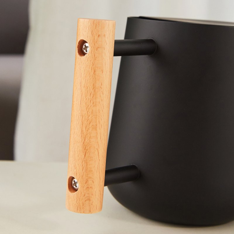 900ml Indoor Watering Can With Long Spout Comfortable Wooden Handle Stainless Steel Watering Can For Indoor Plants 