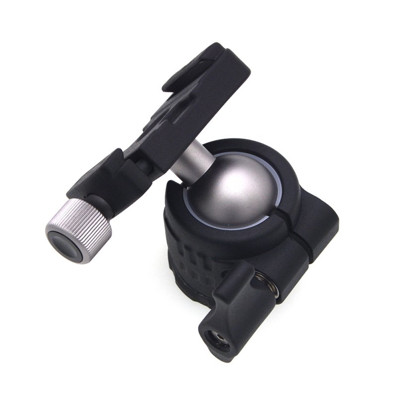 LC-28 Metal Aluminum Alloy Camera Tripod Ball Head Rocker with 1/4in Screw Mount Quick Release Plate 