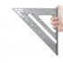Measurement Tools Carpenter Ruler Speed Square Protractor Miter Framing Tri square Line Scriber Saw Guide Silver