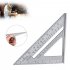 Measurement Tools Carpenter Ruler Speed Square Protractor Miter Framing Tri square Line Scriber Saw Guide Silver
