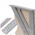 Measurement Tools Carpenter Ruler Speed Square Protractor Miter Framing Tri square Line Scriber Saw Guide Silver
