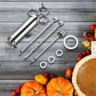 Meat Turkey Injector Stainless Steel Marinade Injector Syringe 304 Stainless colorful package