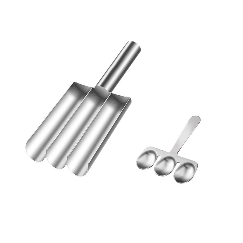 Meatball Maker, Stainless Steel Meatball Scoop Maker With Long Handle Meatball Machine, DIY Meatball Making Set, Home Cooking Tools For Cookie Dough Triple meatball scraper  spoon