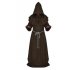 Mediaeval Monks Clothing Pastor Clothes Long Robe Wizard Costume Cosplay Church Fathers Costumes Halloween Masquerade Costume Black  medieval monk  L