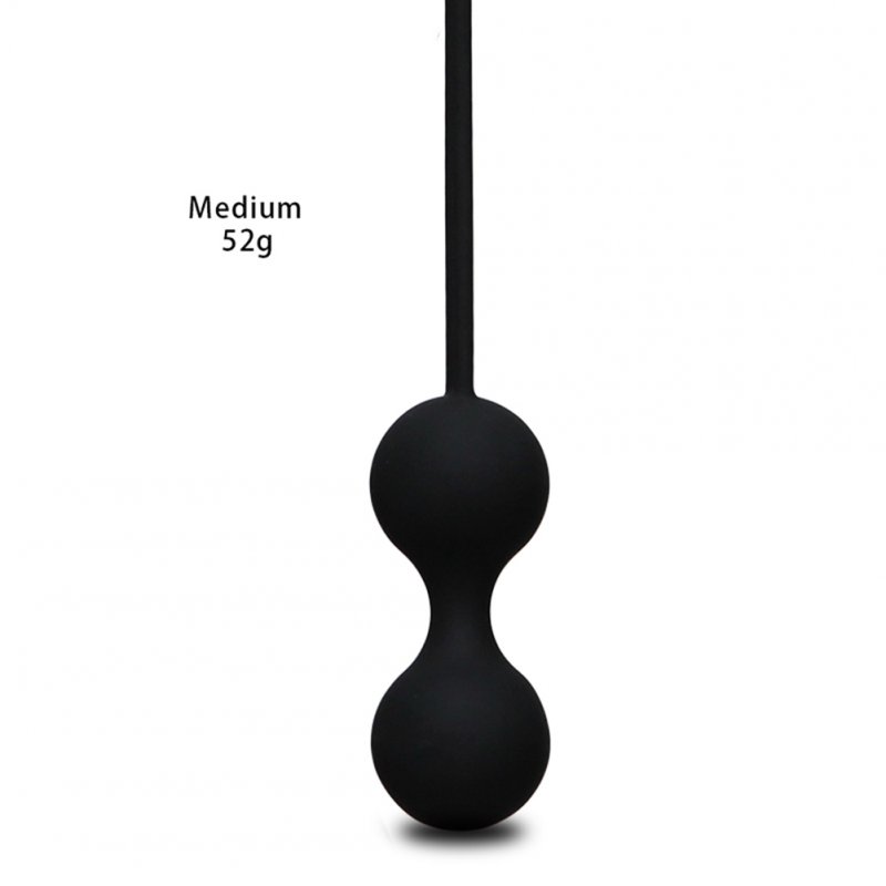 Medical Silicone Vibrator Kegel Balls Exercise Tightening Device Balls Safe Ben Wa Ball for Women Vaginal massager Adult toy black_M